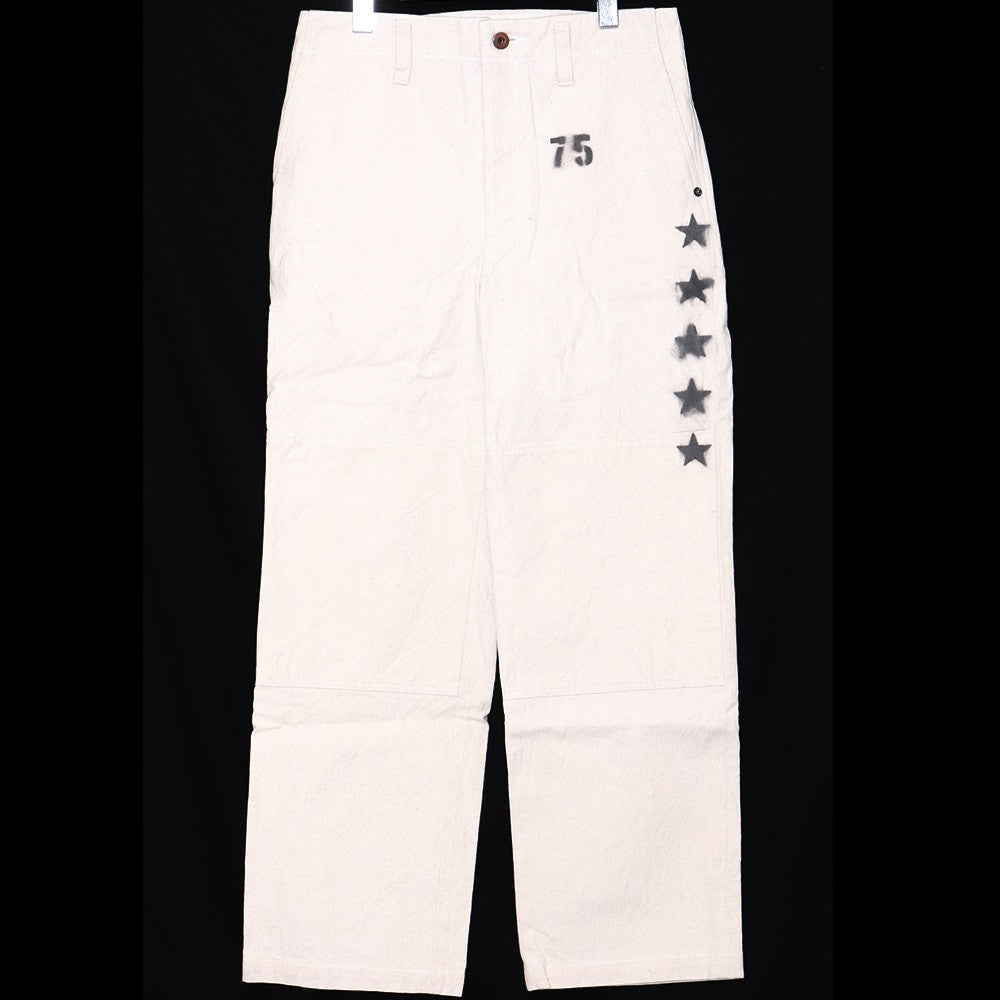 GENKOTSU CREATE 22AW Blues Cotton Pants Beige Size S