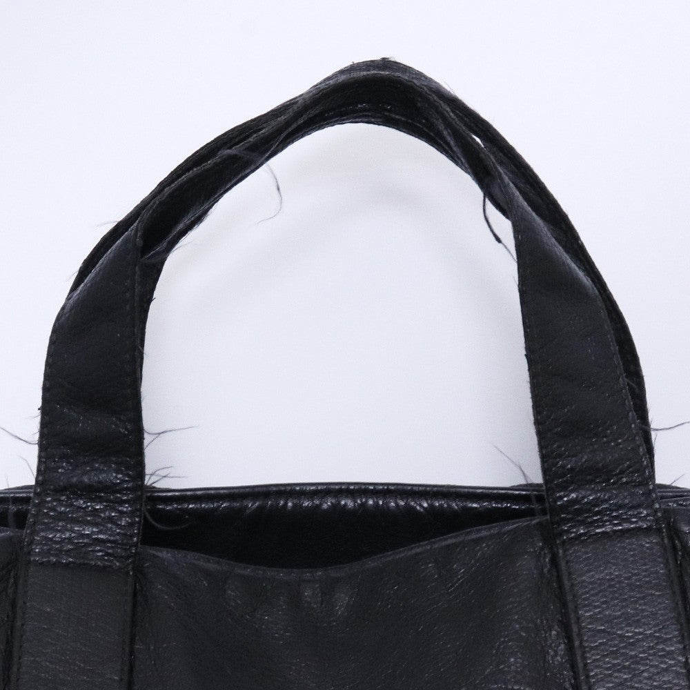 BALENCIAGA × ADIDAS North-South Leather Bag Black Size F
