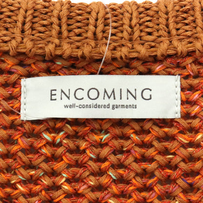 ENCOMING 23SS Knitted Asymmetric Vest Orange Size M