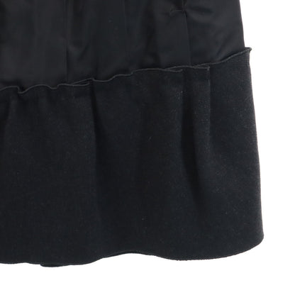 LOUIS VUITTON Silk Blend Midi Skirt Black Size 36