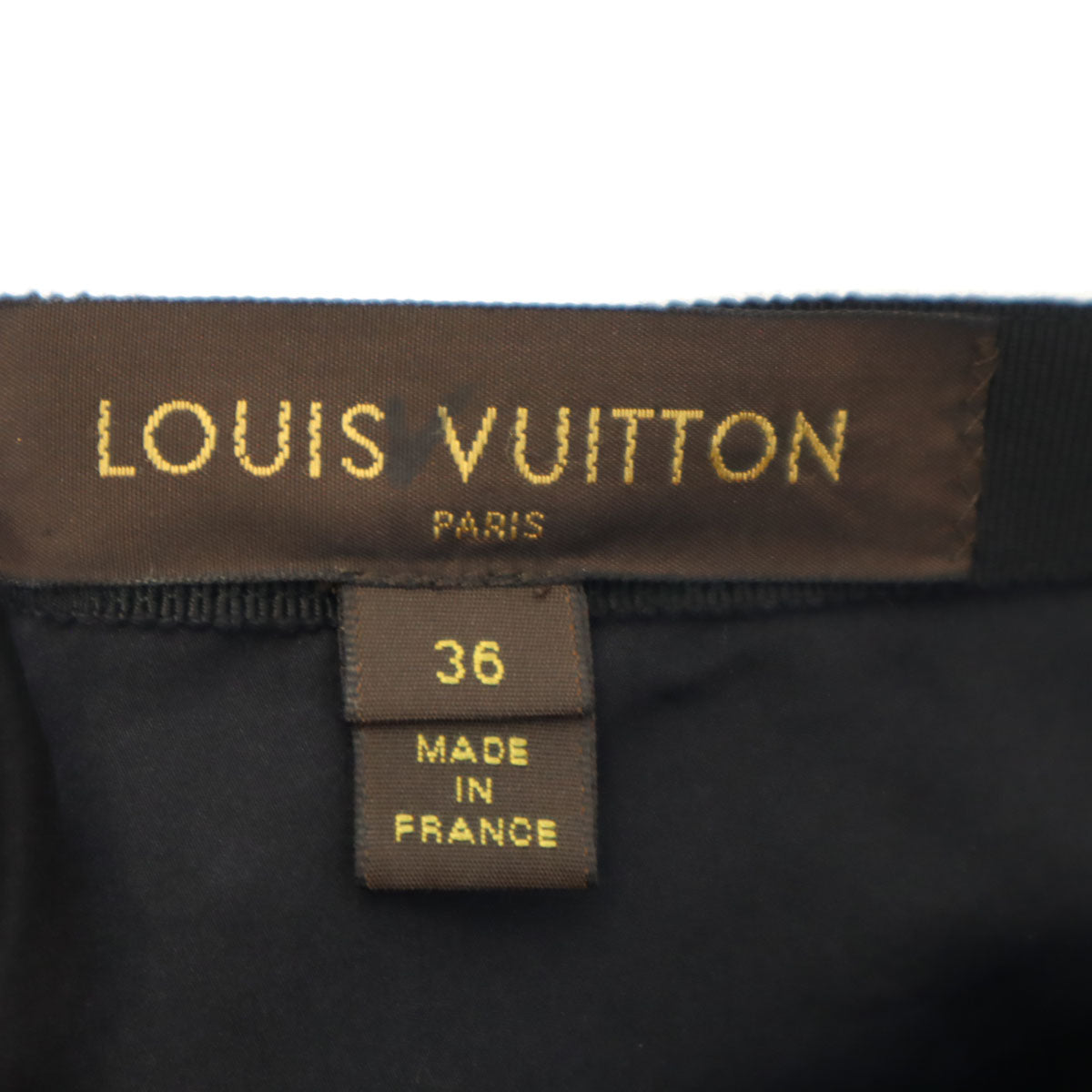 LOUIS VUITTON Silk Blend Midi Skirt Black Size 36