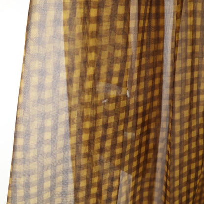 FENDI Italian Check Pattern Maxi Skirt Yellow Size 40