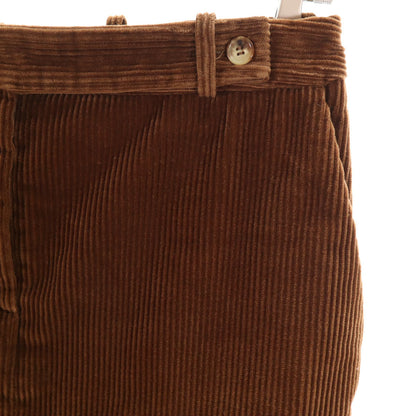 CELINE Made in France Corduroy Midi Skirt Brown Size 38