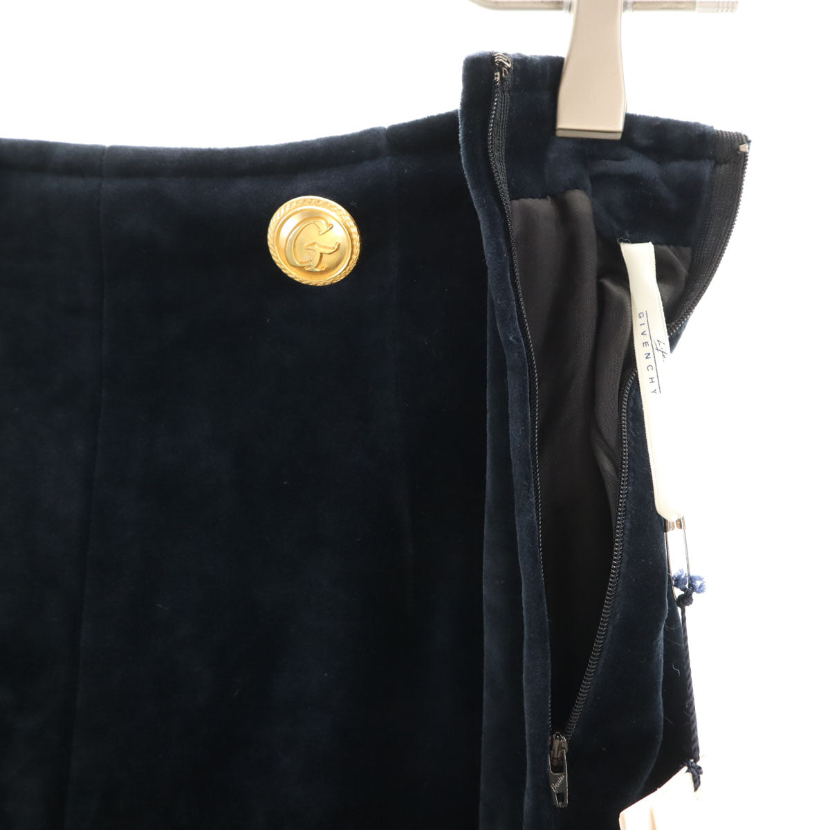 GIVENCHY 90s Made in Japan Velour Shorts Navy Size JP 9
