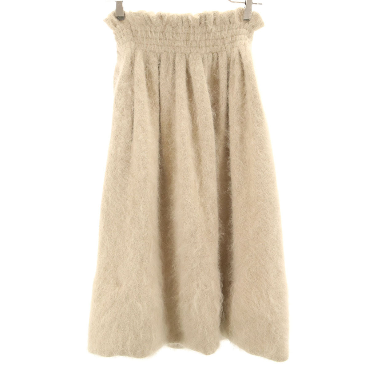GIVENCHY Italy Angora Blend Midi Skirt Beige Size XS
