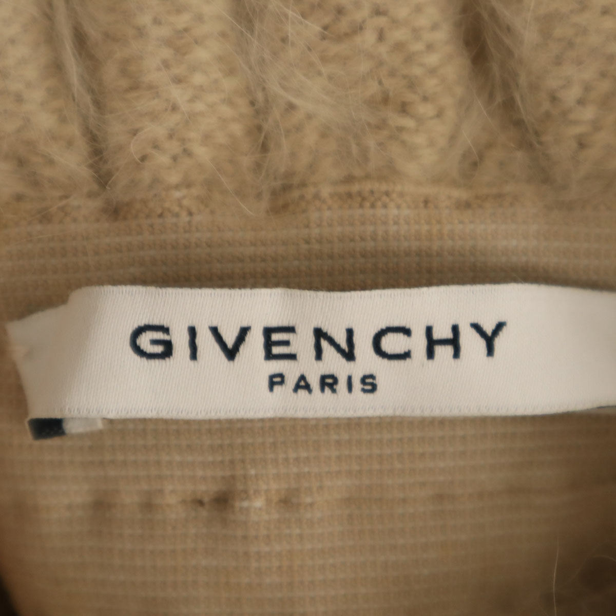 GIVENCHY Italy Angora Blend Midi Skirt Beige Size XS