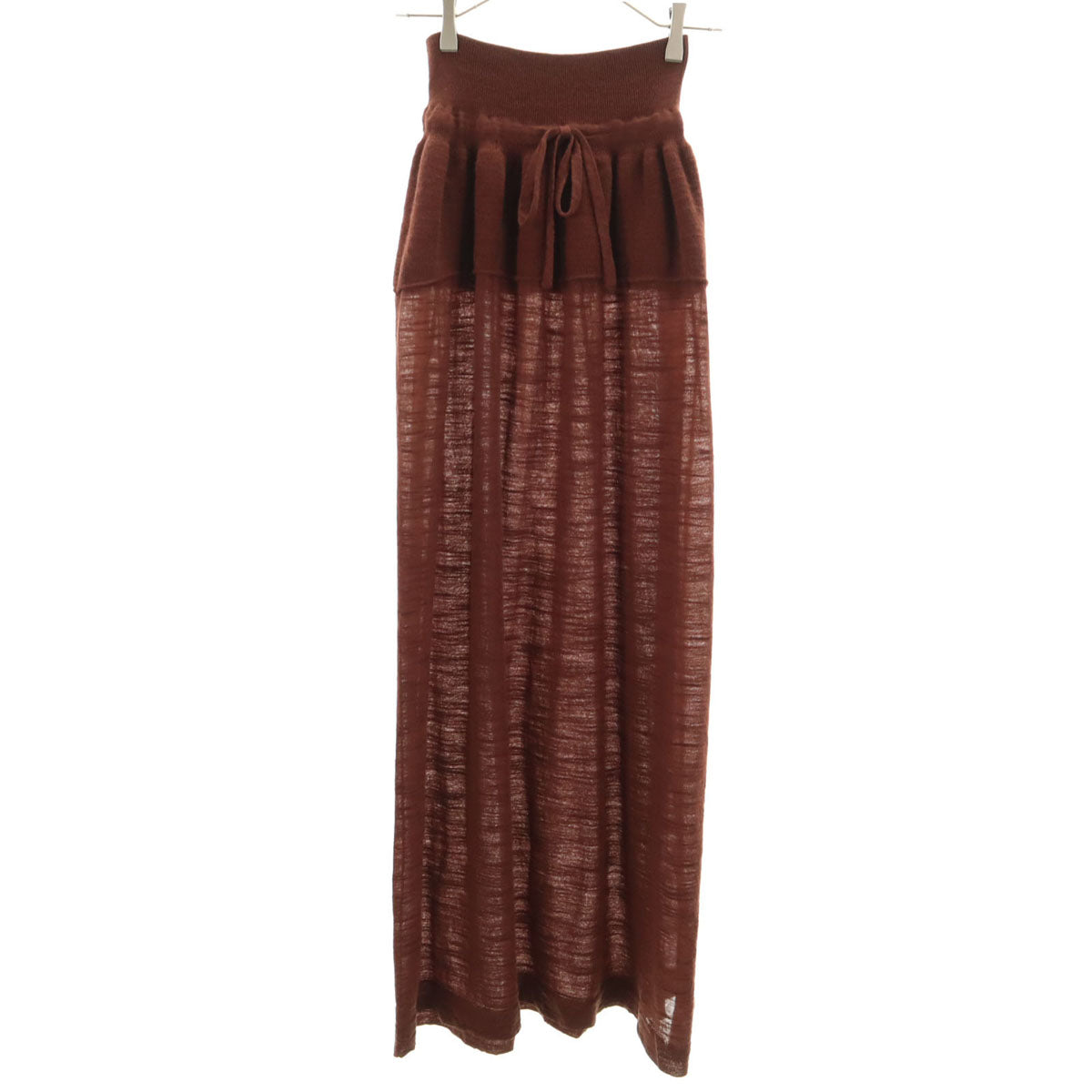 LEMAIRE Italian Knit Maxi Skirt Brown Size S