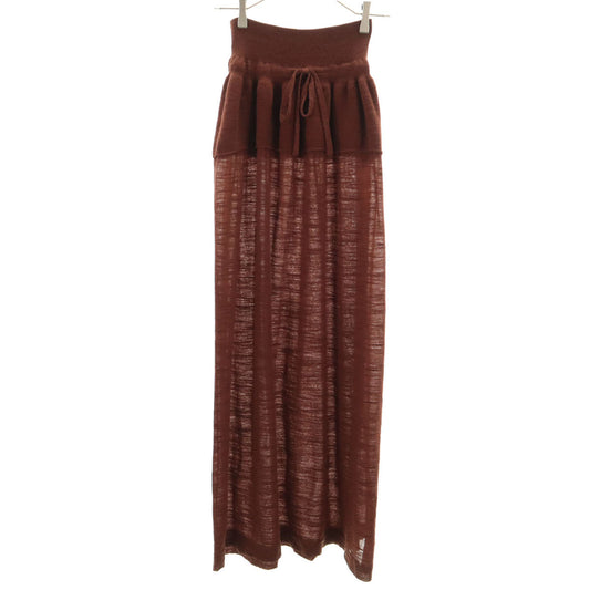 LEMAIRE Italian Knit Maxi Skirt Brown Size S