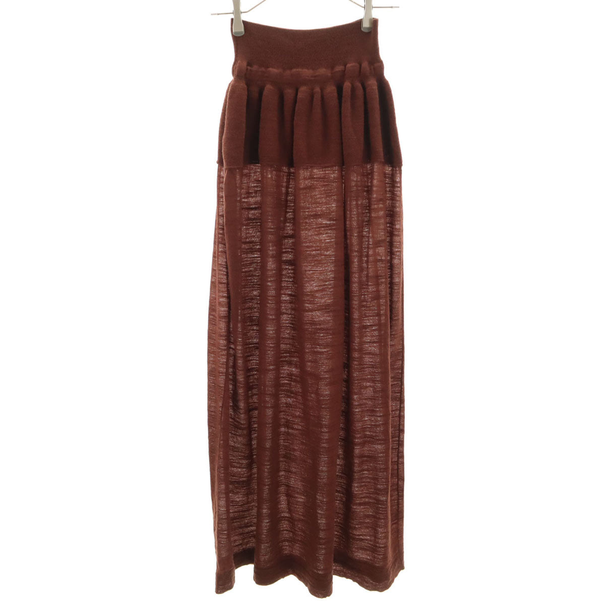 LEMAIRE Italian Knit Maxi Skirt Brown Size S