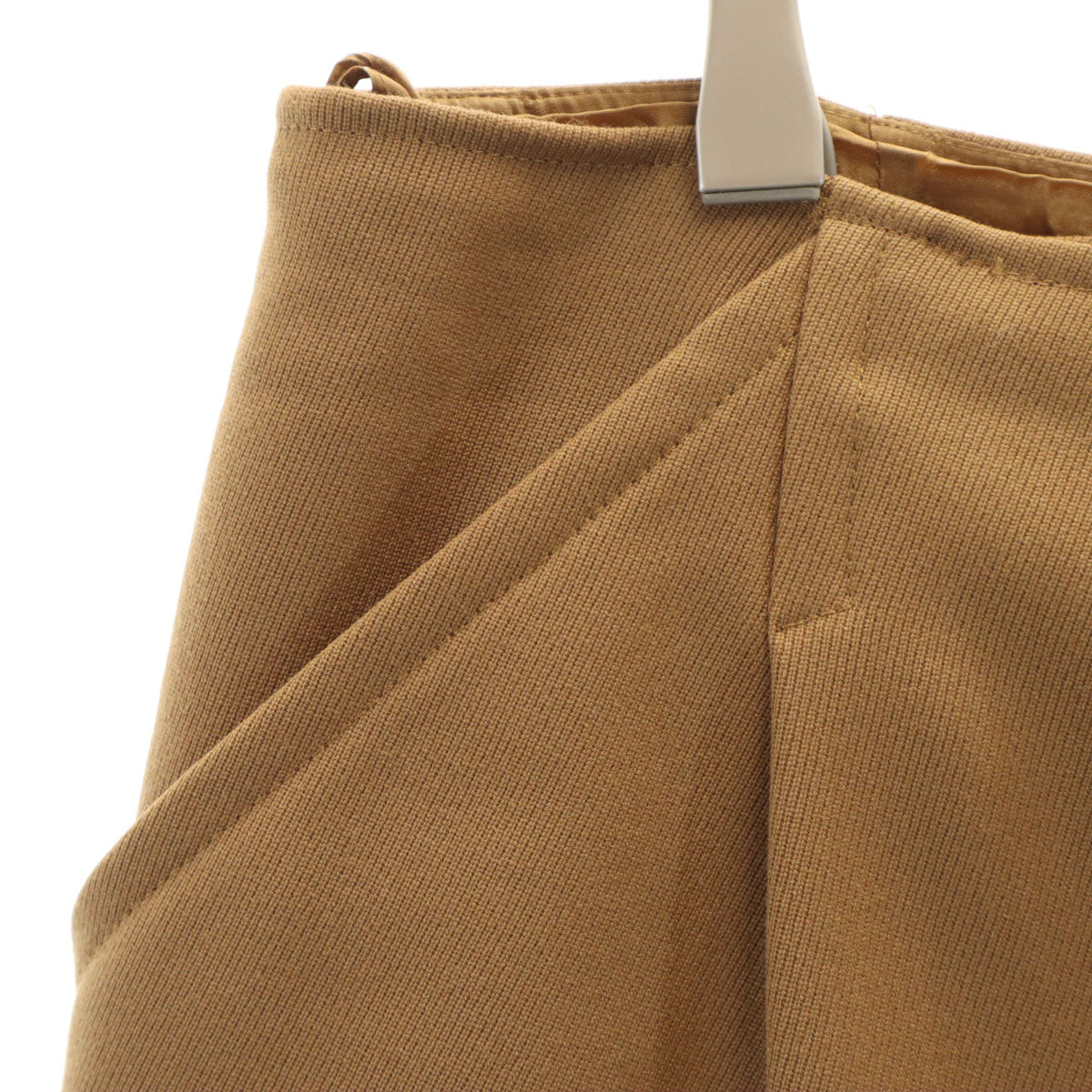 HERMES French Midi Wrap Skirt Brown Size 40