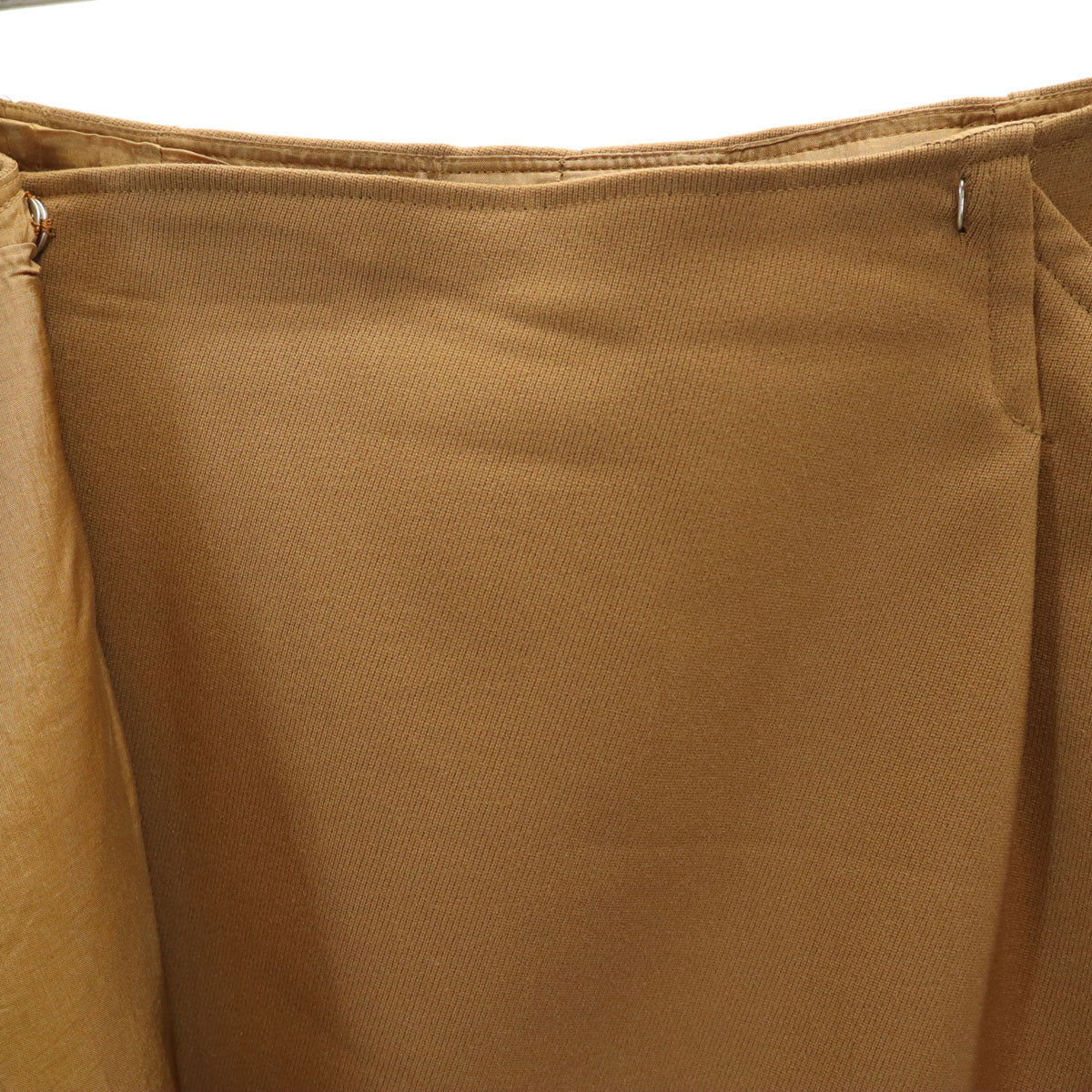 HERMES French Midi Wrap Skirt Brown Size 40