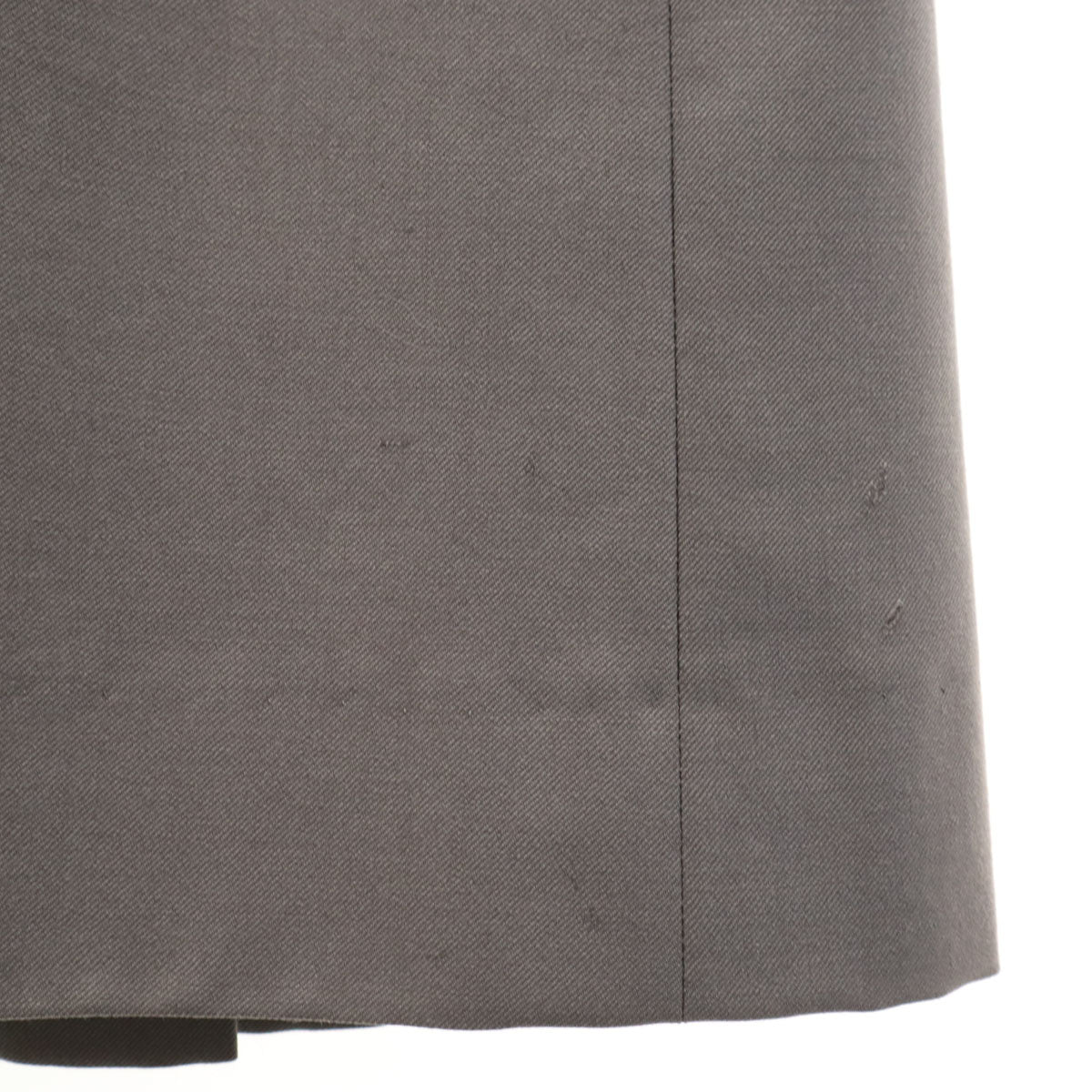 HERMES French Midi Wrap Skirt Gray Size 42