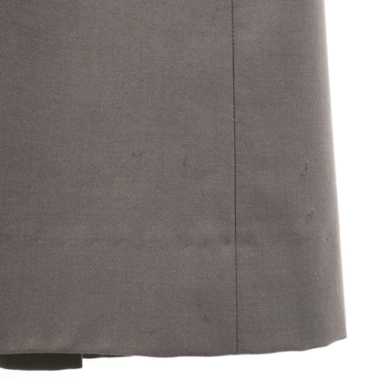 HERMES French Midi Wrap Skirt Gray Size 42