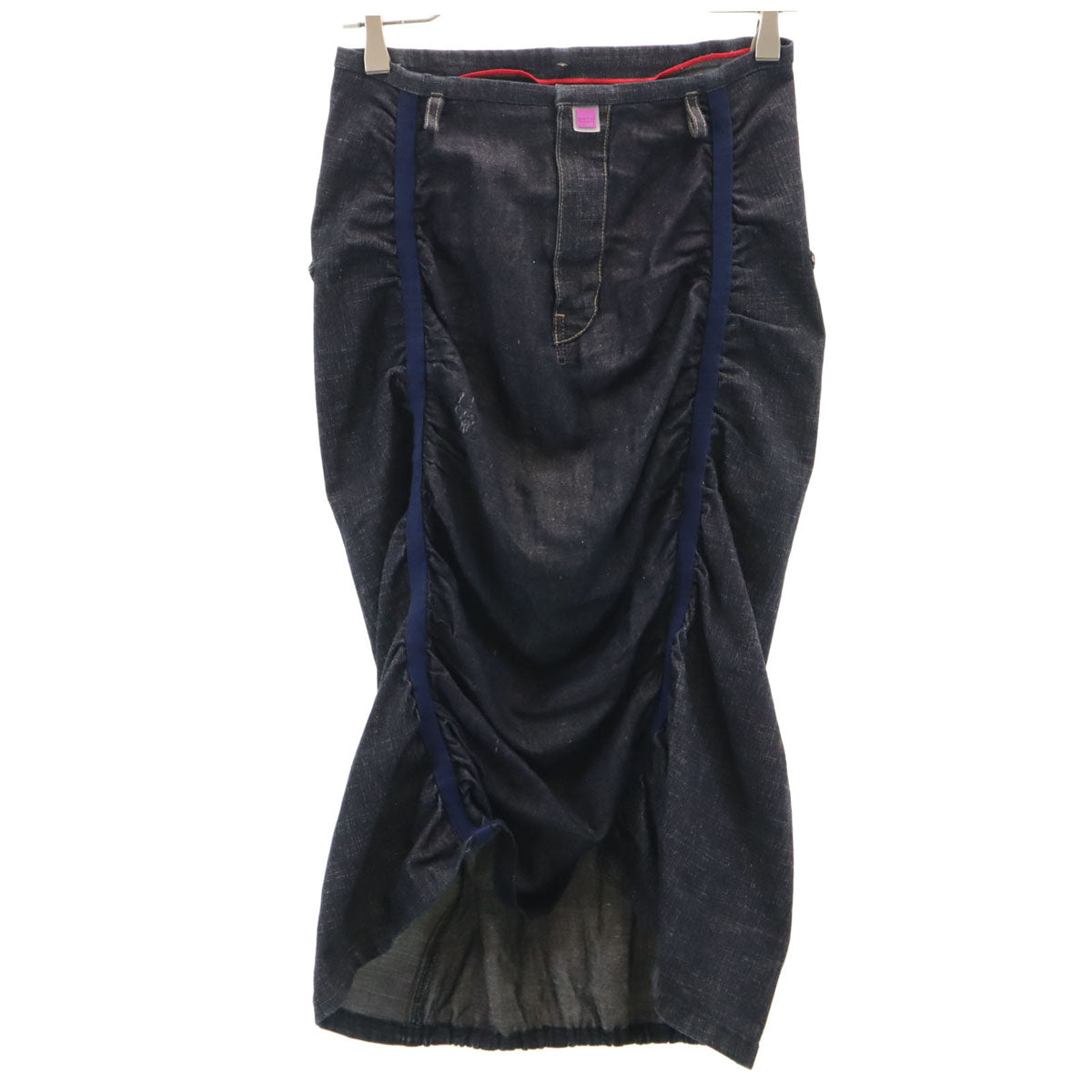 MARITHE + FRANCOIS GIRBAUD Indigo Denim Midi Skirt Size S
