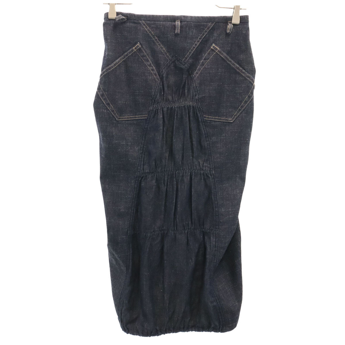 MARITHE + FRANCOIS GIRBAUD Indigo Denim Midi Skirt Size S