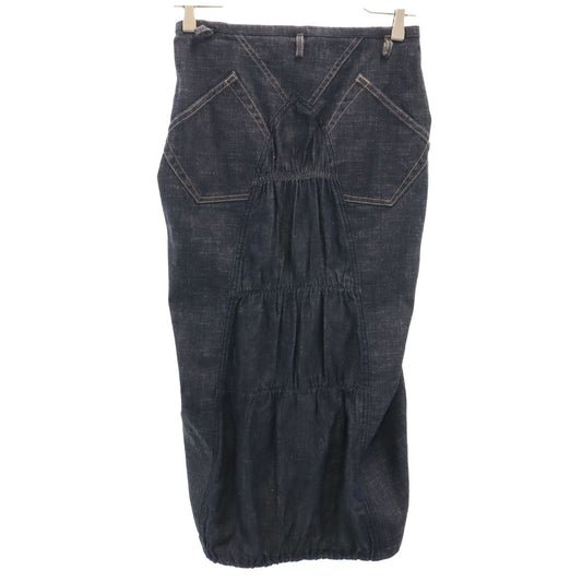 MARITHE + FRANCOIS GIRBAUD Indigo Denim Midi Skirt Size S