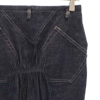 MARITHE + FRANCOIS GIRBAUD Indigo Denim Midi Skirt Size S