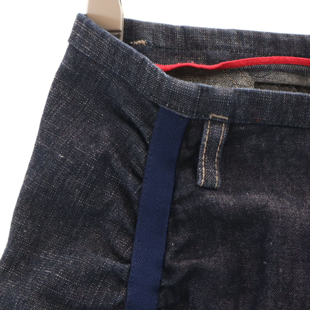 MARITHE + FRANCOIS GIRBAUD Indigo Denim Midi Skirt Size S