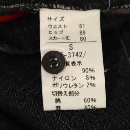 MARITHE + FRANCOIS GIRBAUD Indigo Denim Midi Skirt Size S