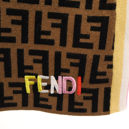 FENDI 19AW Zucca Knit Mini Skirt Brown Size 36