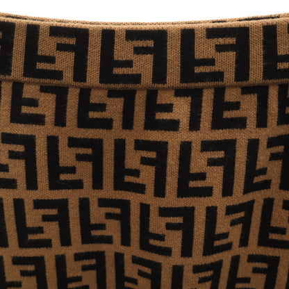 FENDI 19AW Zucca Knit Mini Skirt Brown Size 36