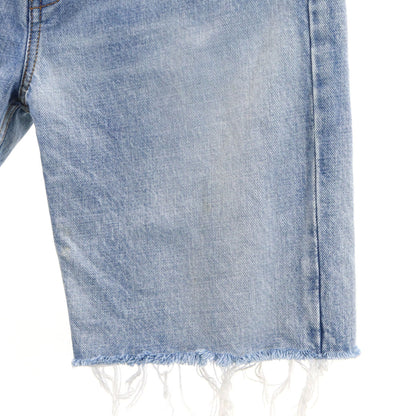 BALENCIAGA Made in Japan Blue Denim Shorts Size W29