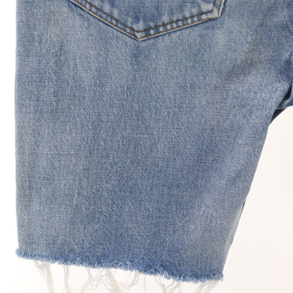 BALENCIAGA Made in Japan Blue Denim Shorts Size W29