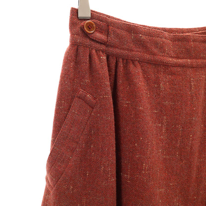 ISSEY MIYAKE 70s Vintage Tweed Wrap Skirt Rust Size JP 11