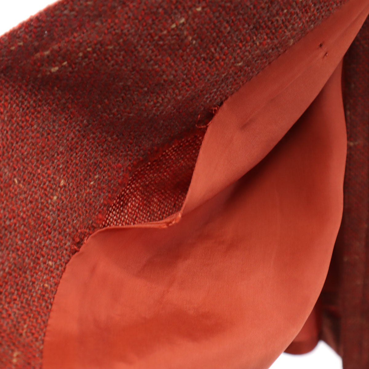 ISSEY MIYAKE 70s Vintage Tweed Wrap Skirt Rust Size JP 11