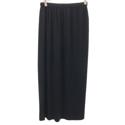 ISSEY MIYAKE 90s Pleated Maxi Skirt Black Size M