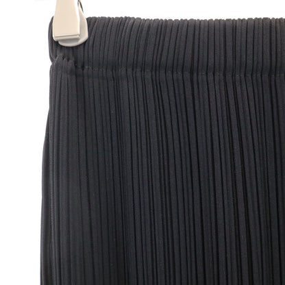 ISSEY MIYAKE 90s Pleated Maxi Skirt Black Size M