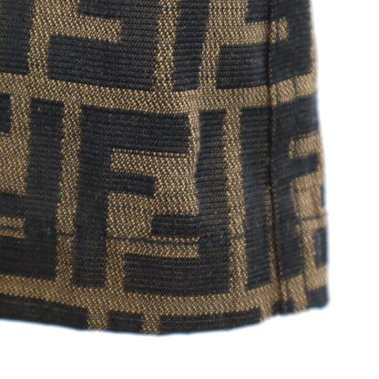 FENDI Vintage Zucca Pattern Brown Mini Skirt Size 40