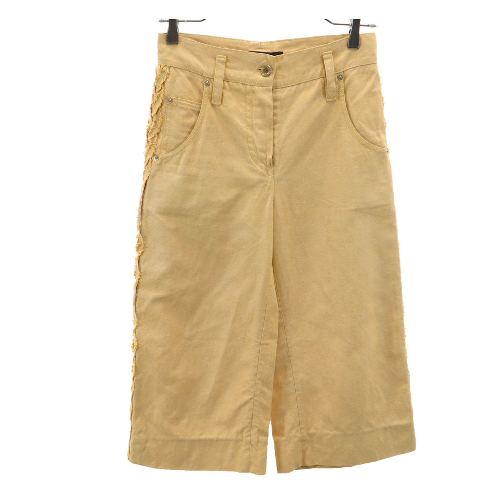 LOUIS VUITTON Linen Blend Cropped Pants Camel Size 34