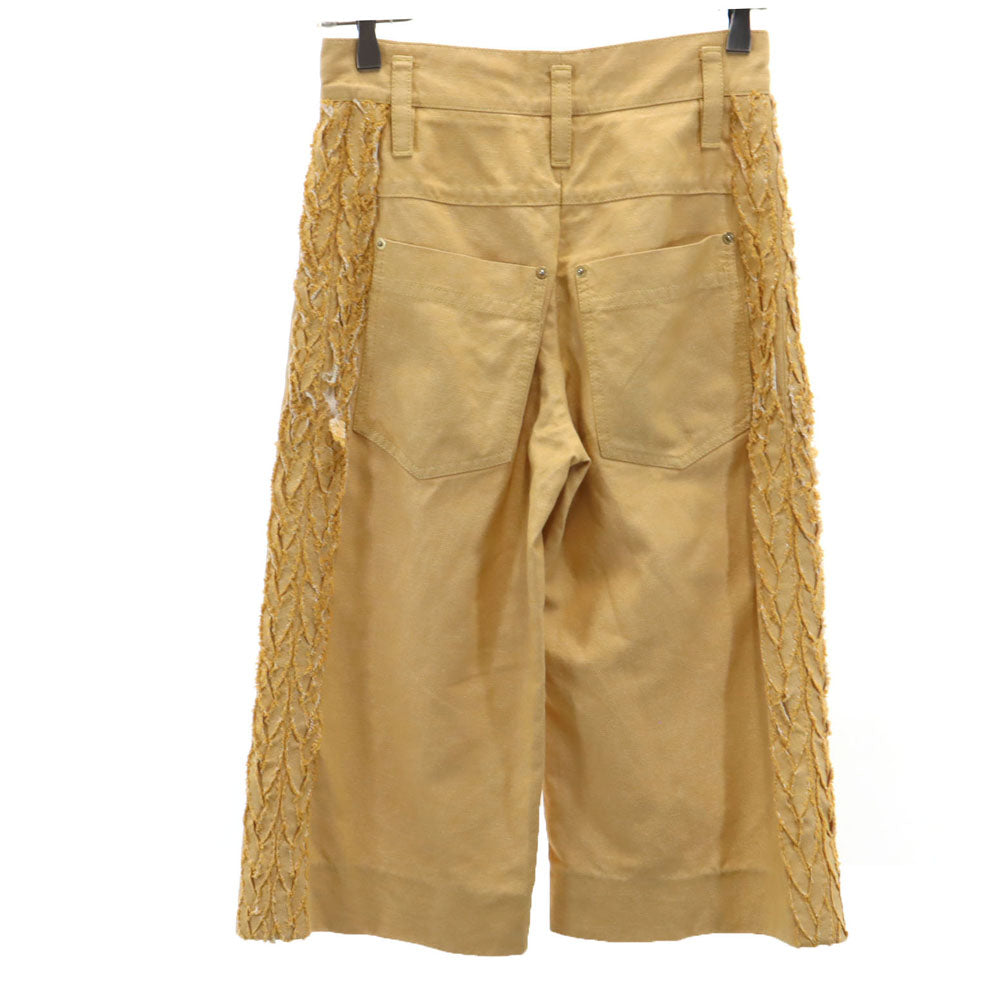 LOUIS VUITTON Linen Blend Cropped Pants Camel Size 34