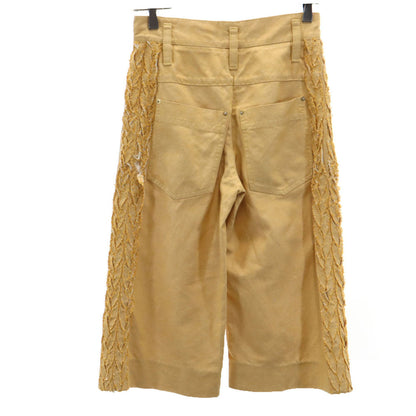 LOUIS VUITTON Linen Blend Cropped Pants Camel Size 34
