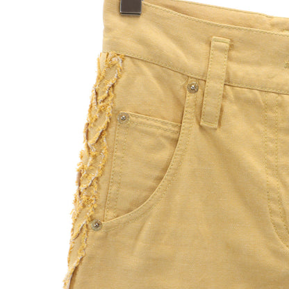 LOUIS VUITTON Linen Blend Cropped Pants Camel Size 34