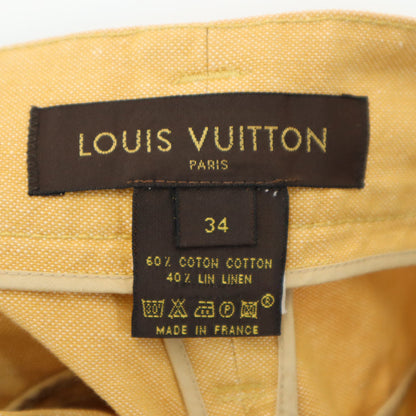 LOUIS VUITTON Linen Blend Cropped Pants Camel Size 34