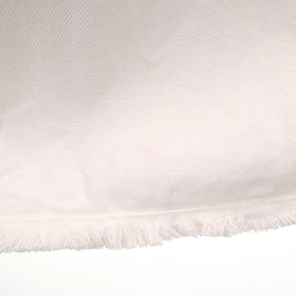 LOUIS VUITTON French Linen Blend Denim Skirt White Size 34