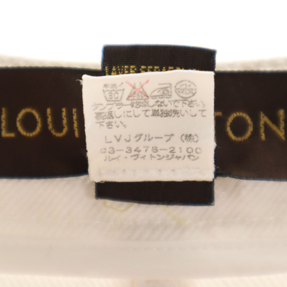 LOUIS VUITTON French Linen Blend Denim Skirt White Size 34