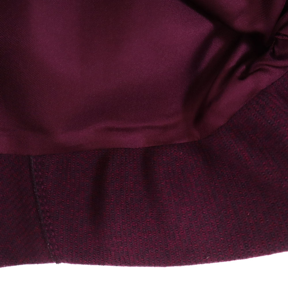 LOUIS VUITTON French Wool Back Zip Midi Skirt Purple Size 36