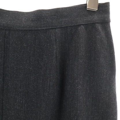 CHANEL Charcoal Gray Midi Tight Skirt