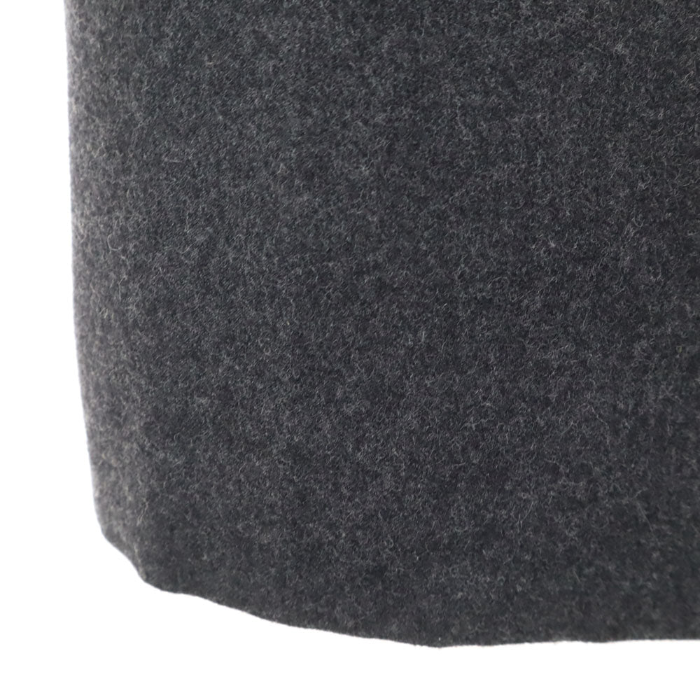 CHANEL French Wool Blend Midi Skirt Charcoal Size 38