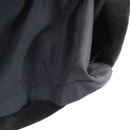 CHANEL French Wool Blend Midi Skirt Charcoal Size 38