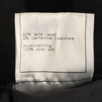 CHANEL French Wool Blend Midi Skirt Charcoal Size 38