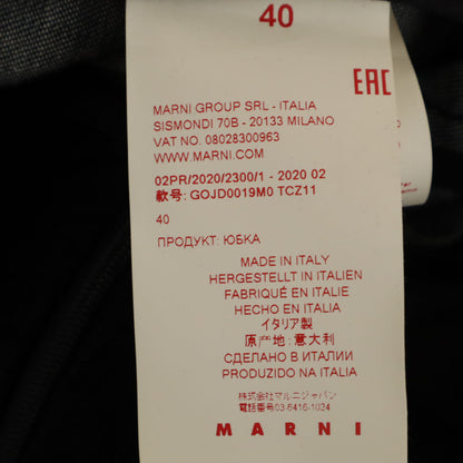 MARNI Made in Italy Moleskin Midi Skirt Black Size 40