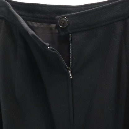 GUCCI 80s Vintage Cashmere Midi Skirt Black Size 40