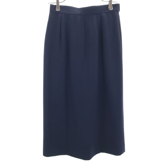 YVES SAINT LAURENT 90s Long Wrap Skirt Navy Size L