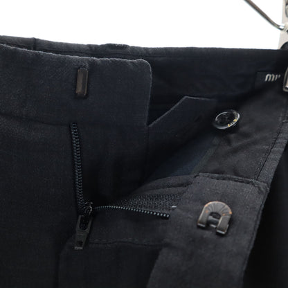MIUMIU Italian Slacks Shorts Charcoal Gray Size 46