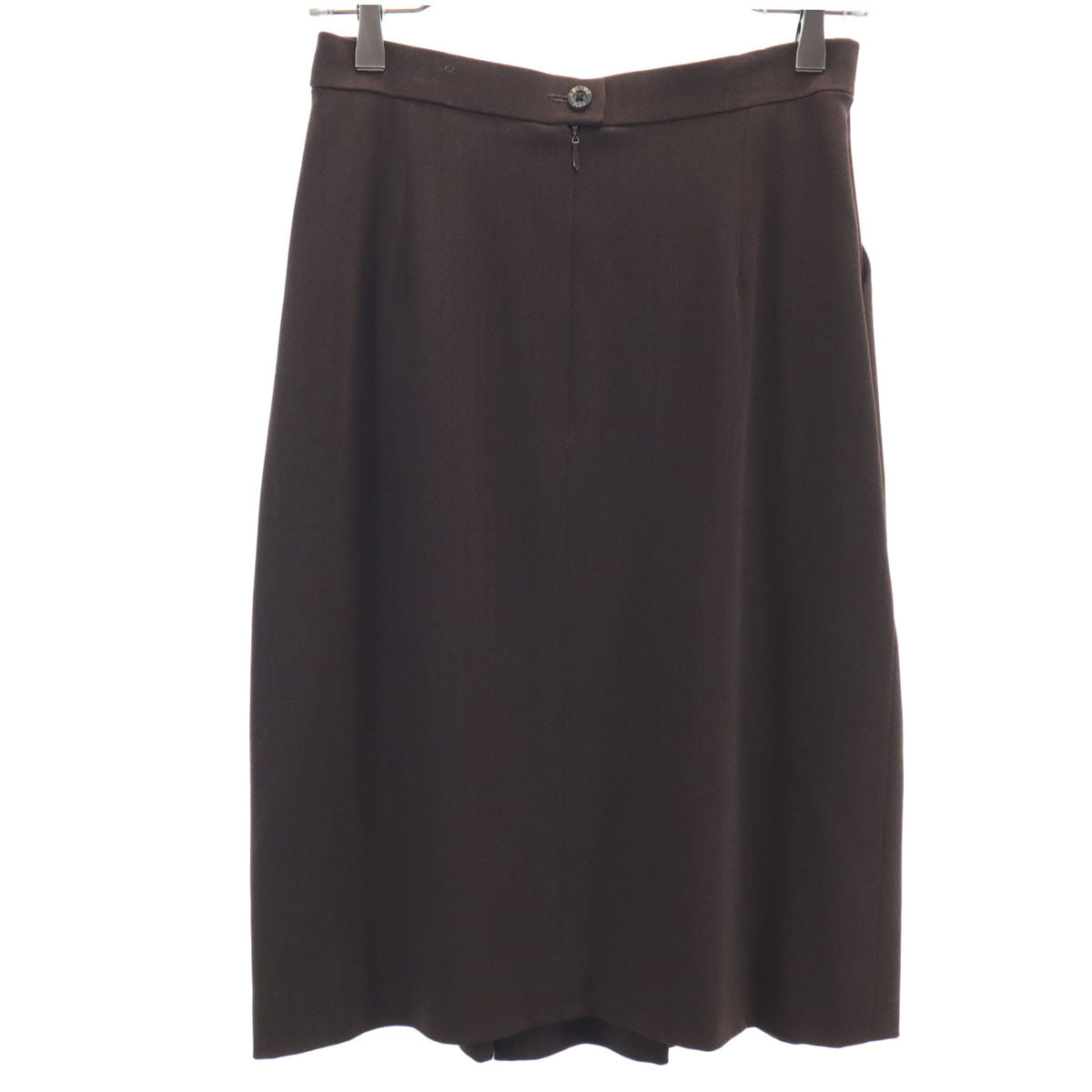 CELINE French Made Midi Tight Skirt Brown Size 38