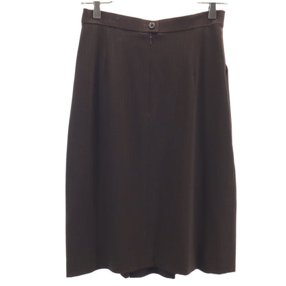 CELINE French Made Midi Tight Skirt Brown Size 38